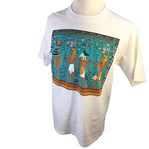 Vintage Single Stitch 90s Wildwood Productions T Shirt Art USA Egypt Pharaoh